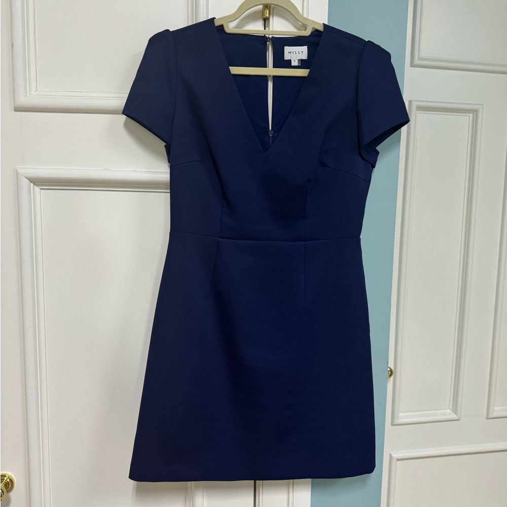 Milly Navy  Blue Cady Mini Dress size 10